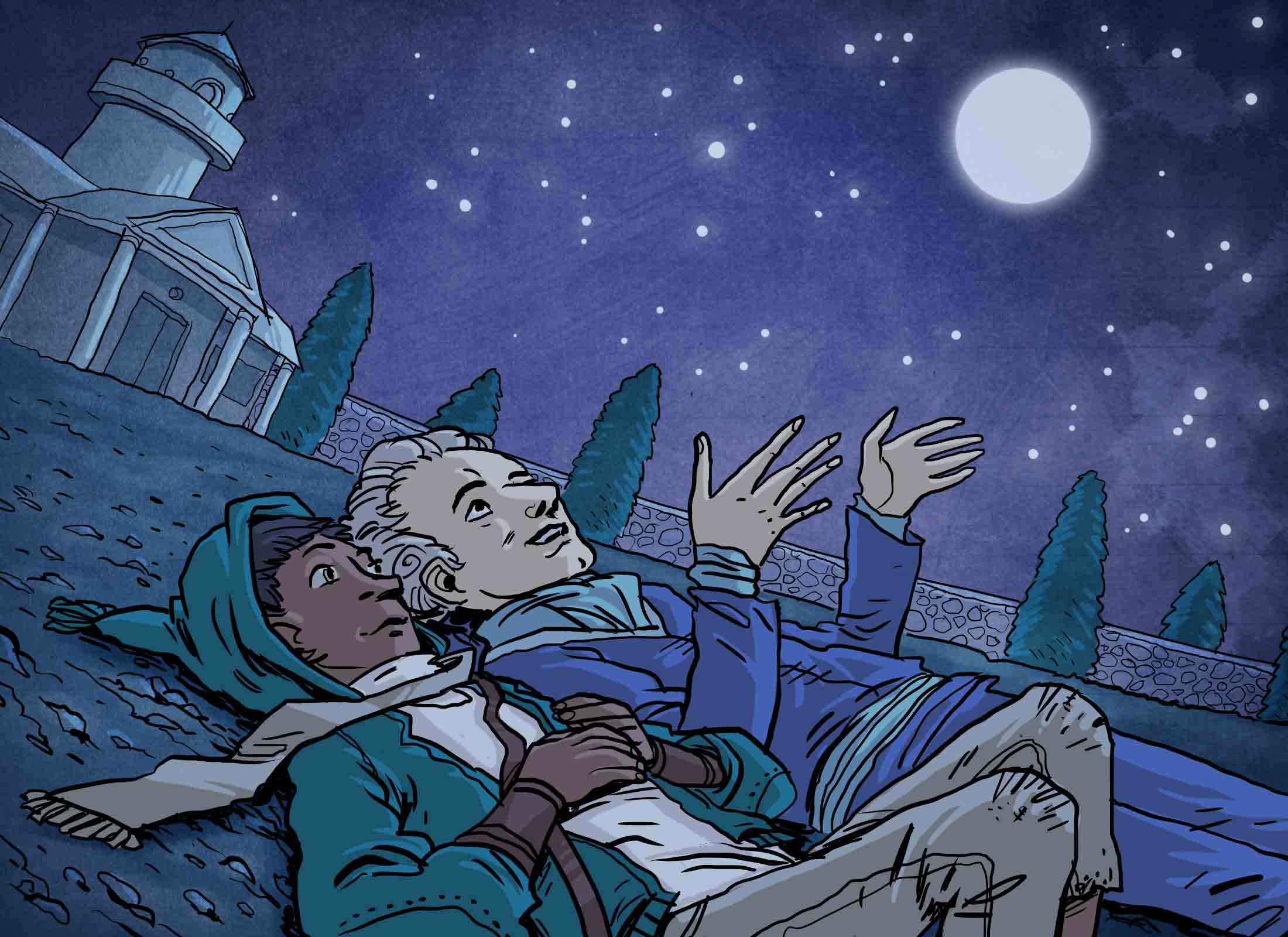 Looking up at the stars