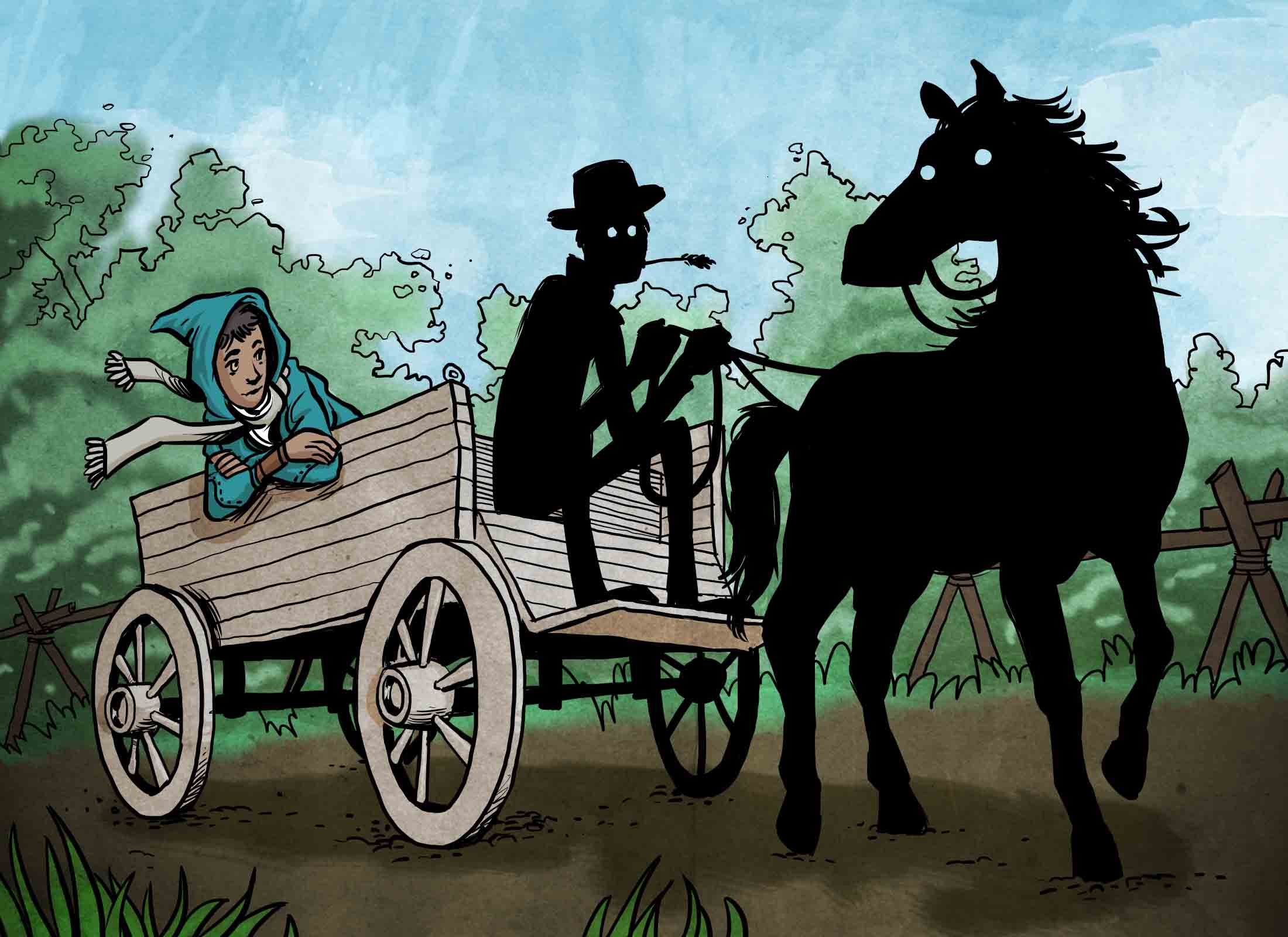 Riding a carriage home